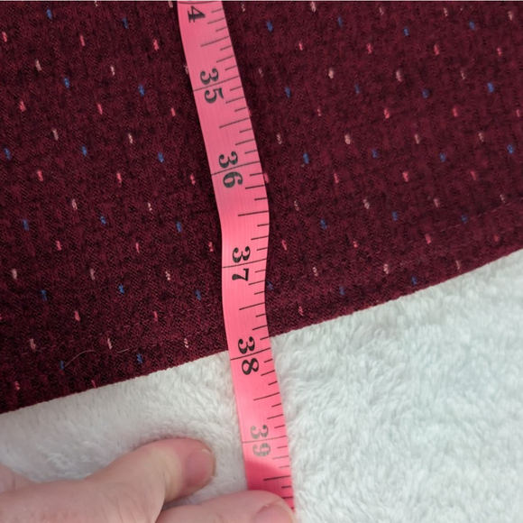 ModCloth Burgundy Confetti Long Sleeve Dress - Large - Picture 7 of 9